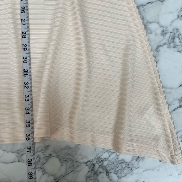 Club Monaco sleeveless ribbed midi dress textured knit shark bite hem size small - Picture 6 of 8